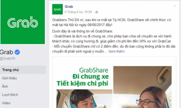 GrabTaxi bị phanh phui phạm luật khi triển khai dịch vụ GrabShare